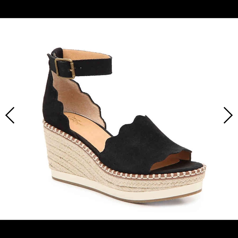 DAFFODIL ESPADRILLE WEDGE SANDAL Size 8